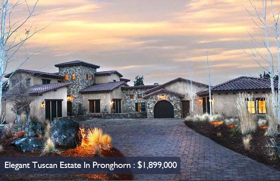 Bend Real Estate - Elegant Tuscan Estate In Pronghorn - 23040 Brushline Court Bend, OR